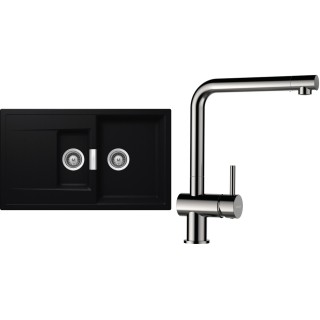 Set Schock S7-3 (dřez Mono D-150 Puro + baterie Epos Nerezový vzhled)