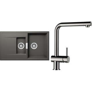 Set Schock S7-3 (dřez Mono D-150 Silverstone + baterie Epos Nerezový vzhled)