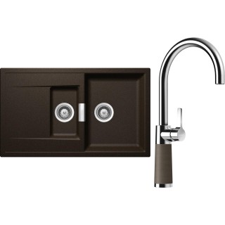 Set Schock S7-6 (dřez Mono D-150 Bronze + baterie SC-520 Bronze)