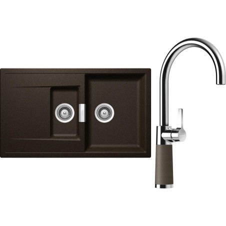 Set Schock S7-6 (dřez Mono D-150 Bronze + baterie SC-520 Bronze)