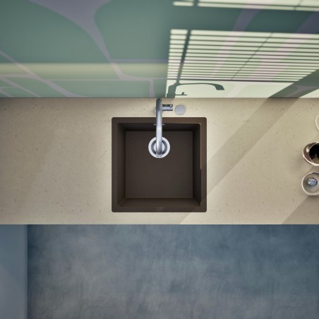 Kuchyňský dřez Schock Kaia N-100 Bronze, montáž do roviny