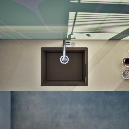 Kuchyňský dřez Schock Kaia N-100L Bronze, spodní montáž