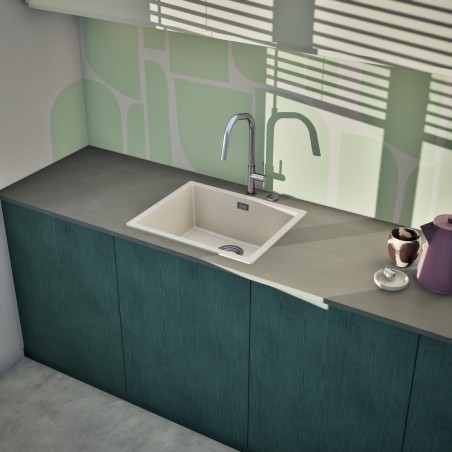 Kuchyňský dřez Schock Kaia N-100L Stone, montáž do roviny