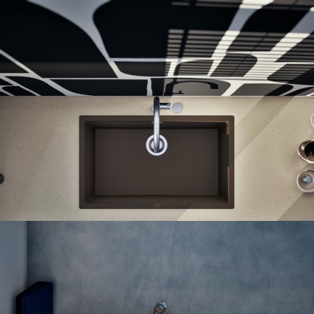 Kuchyňský dřez Schock Kaia N-100XL Bronze, spodní montáž