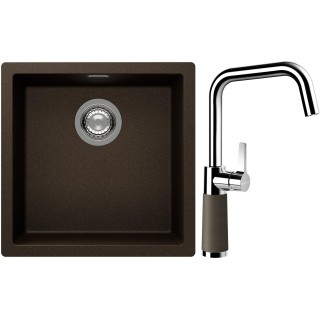 Set Schock S13-8 (dřez Kaia N-100 Bronze + baterie SC-530 Bronze)