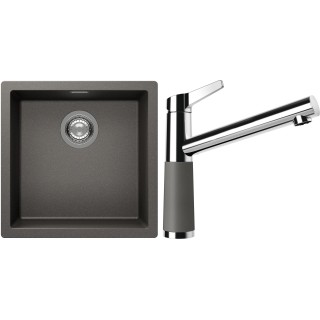 Set Schock S13-4 (dřez Kaia N-100 Silverstone + baterie SC-510 Silverstone)