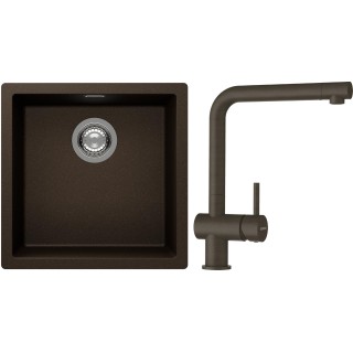 Set Schock S13-1 (dřez Kaia N-100 Bronze + baterie Epos Bronze)