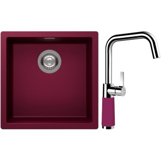 Set Schock S13-8 (dřez Kaia N-100 Berry + baterie SC-530 Berry)