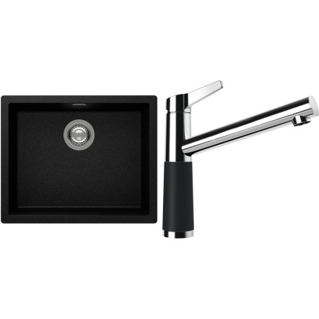 Set Schock S14-4 (dřez Kaia N-100L Magma + baterie SC-510 Magma)