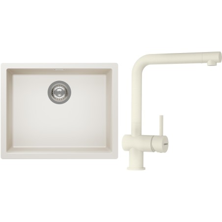 Set Schock S14-1 (dřez Kaia N-100L Magnolia + baterie Epos Magnolia)