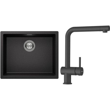 Set Schock S14-1 (dřez Kaia N-100L Stone + baterie Epos Stone)