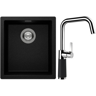 Set Schock S12-8 (dřez Kaia N-100S Magma + baterie SC-530 Magma)