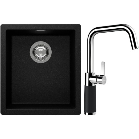 Set Schock S12-8 (dřez Kaia N-100S Magma + baterie SC-530 Magma)