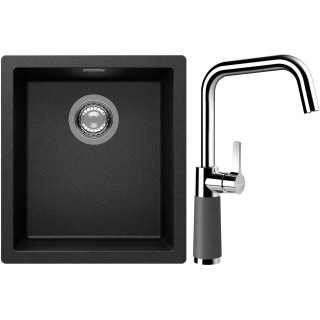 Set Schock S12-8 (dřez Kaia N-100S Stone + baterie SC-530 Stone)