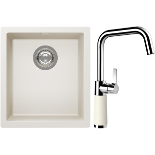 Set Schock S12-8 (dřez Kaia N-100S Magnolia + baterie SC-530 Magnolia)