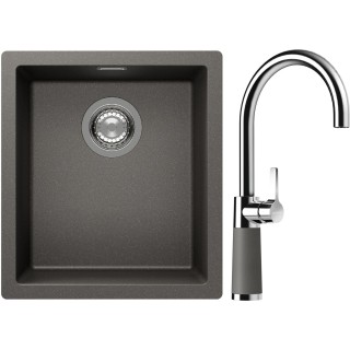 Set Schock S12-6 (dřez Kaia N-100S Silverstone + baterie SC-520 Silverstone)