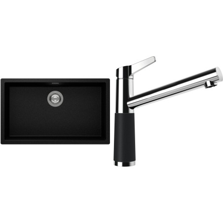 Set Schock S15-4 (dřez Kaia N-100XL Magma + baterie SC-510 Magma)