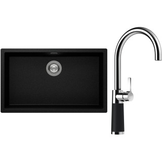 Set Schock S15-6 (dřez Kaia N-100XL Magma + baterie SC-520 Magma)