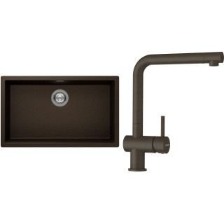 Set Schock S15-1 (dřez Kaia N-100XL Bronze + baterie Epos Bronze)