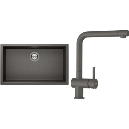 Set Schock S15-1 (dřez Kaia N-100XL Silverstone + baterie Epos Silverstone)