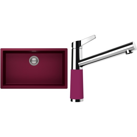 Set Schock S15-4 (dřez Kaia N-100XL Berry + baterie SC-510 Berry)