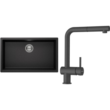 Set Schock S15-2 (dřez Kaia N-100XL Stone + baterie Epos.120 Stone)