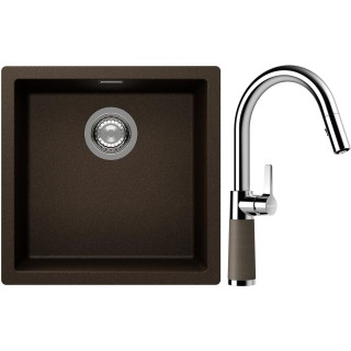 Set Schock S13-7 (dřez Kaia N-100 Bronze + baterie SC-520.120 Bronze)