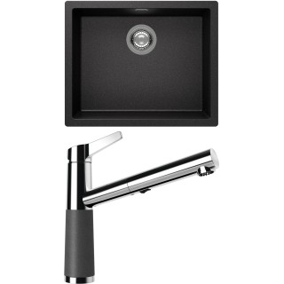 Set Schock S14-5 (dřez Kaia N-100L Stone + baterie SC-510.120 Stone)