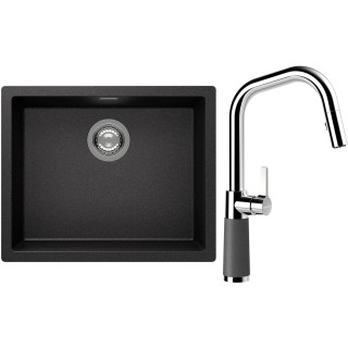 Set Schock S14-9 (dřez Kaia N-100L Stone + baterie SC-530.120 Stone)