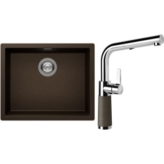 Set Schock S14-11 (dřez Kaia N-100L Bronze + baterie SC-540.120 Bronze)