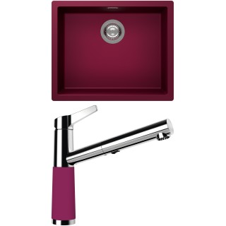 Set Schock S14-5 (dřez Kaia N-100L Berry + baterie SC-510.120 Berry)