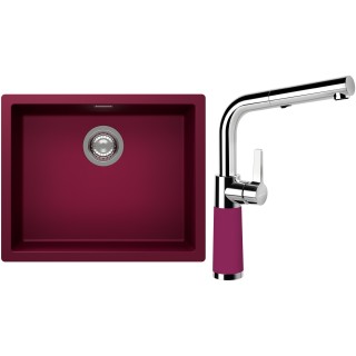 Set Schock S14-11 (dřez Kaia N-100L Berry + baterie SC-540.120 Berry)
