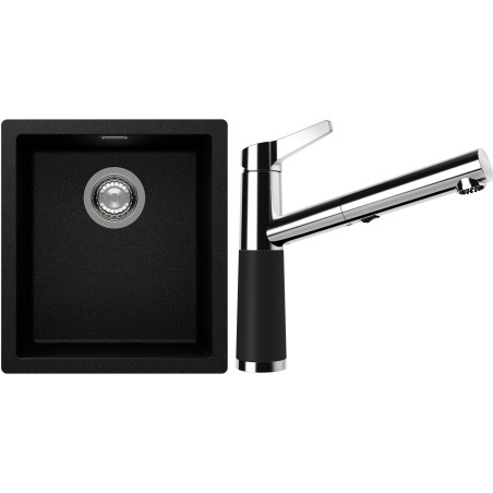 Set Schock S12-5 (dřez Kaia N-100S Magma + baterie SC-510.120 Magma)