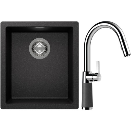 Set Schock S12-7 (dřez Kaia N-100S Stone + baterie SC-520.120 Stone)