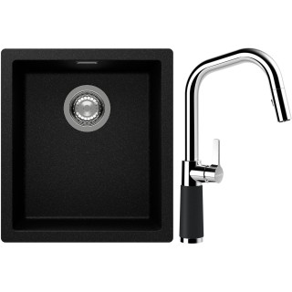 Set Schock S12-9 (dřez Kaia N-100S Magma + baterie SC-530.120 Magma)