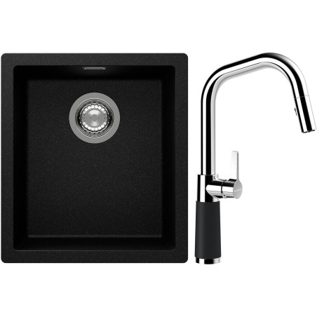 Set Schock S12-9 (dřez Kaia N-100S Magma + baterie SC-530.120 Magma)