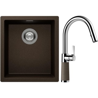 Set Schock S12-7 (dřez Kaia N-100S Bronze + baterie SC-520.120 Bronze)