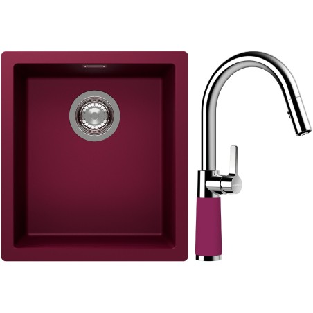 Set Schock S12-7 (dřez Kaia N-100S Berry + baterie SC-520.120 Berry)