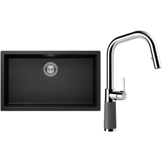 Set Schock S15-9 (dřez Kaia N-100XL Stone + baterie SC-530.120 Stone)