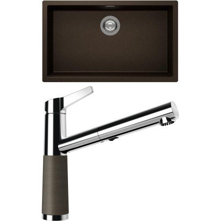 Set Schock S15-5 (dřez Kaia N-100XL Bronze + baterie SC-510.120 Bronze)