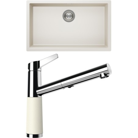 Set Schock S15-5 (dřez Kaia N-100XL Magnolia + baterie SC-510.120 Magnolia)