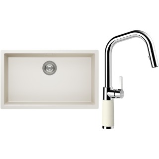 Set Schock S15-9 (dřez Kaia N-100XL Magnolia + baterie SC-530.120 Magnolia)