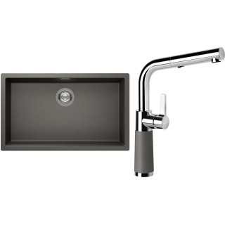 Set Schock S15-11 (dřez Kaia N-100XL Silverstone + baterie SC-540.120 Silverstone)