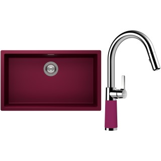 Set Schock S15-7 (dřez Kaia N-100XL Berry + baterie SC-520.120 Berry)