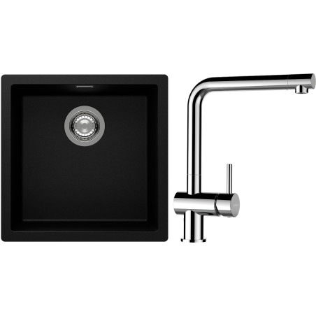 Set Schock S13-12 (dřez Kaia N-100 Puro + baterie Epos Chrom)