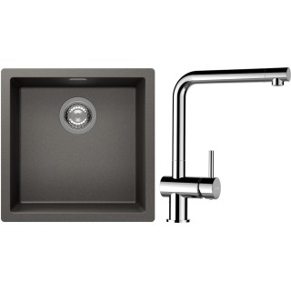 Set Schock S13-12 (dřez Kaia N-100 Silverstone + baterie Epos Chrom)