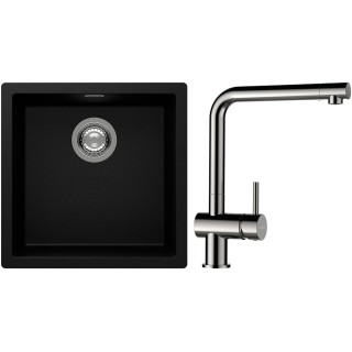 Set Schock S13-3 (dřez Kaia N-100 Puro + baterie Epos Nerezový vzhled)