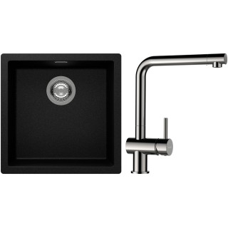 Set Schock S13-3 (dřez Kaia N-100 Magma + baterie Epos Nerezový vzhled)