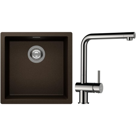 Set Schock S13-3 (dřez Kaia N-100 Bronze + baterie Epos Nerezový vzhled)