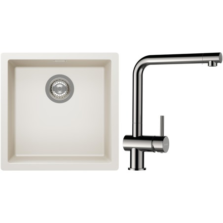 Set Schock S13-3 (dřez Kaia N-100 Magnolia + baterie Epos Nerezový vzhled)